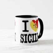 J'Aime La Sicile La Mug De La Novelté (Devant droit)