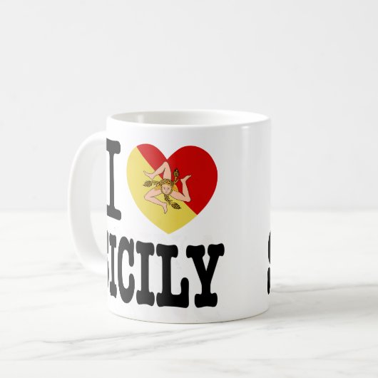 J'aime la sicile Mug (Devant gauche)