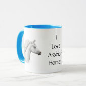 J'aime la tasse Arabe de chevaux (Devant gauche)