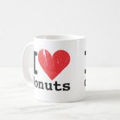 J'aime la tasse blanche classique de butées (Devant gauche)