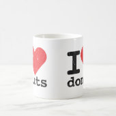 J'aime la tasse blanche classique de butées (Centre)