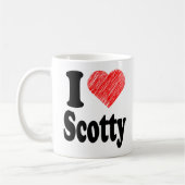 J'aime la tasse d'art de coeur de Scotty (Gauche)