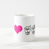 J'aime la tasse d'ASL (Centre)