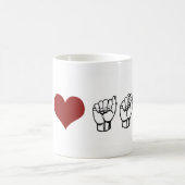 J'aime la tasse d'ASL (Centre)