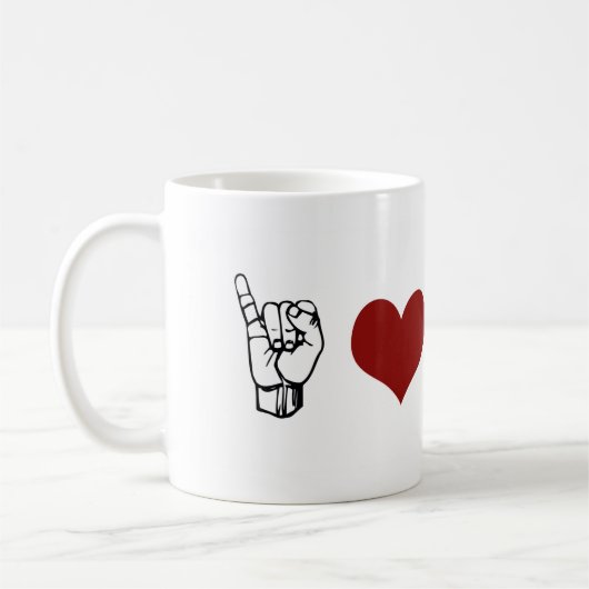 J'aime la tasse d'ASL (Gauche)