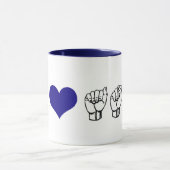 J'aime la tasse d'ASL (Centre)