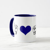 J'aime la tasse d'ASL (Devant gauche)