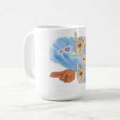 J'AIME LA TASSE DE BOISSON DE LANGUE DES SIGNES (Devant gauche)