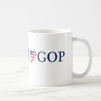 J'aime la tasse de café blanc classique de GOP