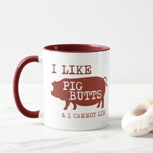 J'aime la tasse de café de bouts de porc (Avec donut)