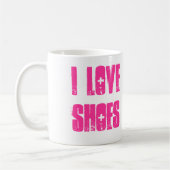 J'aime la tasse de café de chaussures (Gauche)