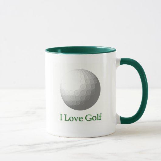 J'aime la tasse de café de conception de golf (Droite)