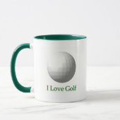 J'aime la tasse de café de conception de golf (Gauche)