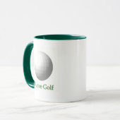 J'aime la tasse de café de conception de golf (Devant gauche)
