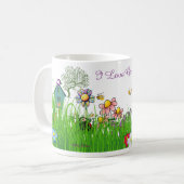 J'aime la tasse de café de jardinage (Devant gauche)