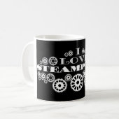 J'aime la tasse de café de Steampunk (Devant gauche)
