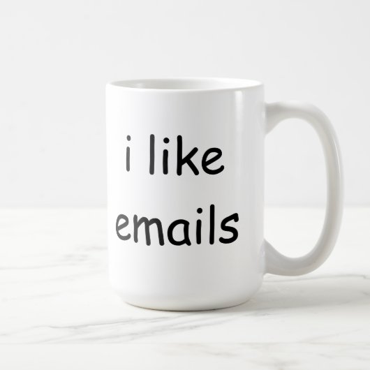 J'aime la tasse de café d'emails (Droite)