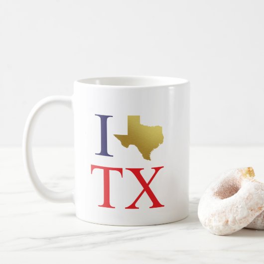 J'aime la tasse de café TX (Avec donut)