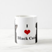J'aime la tasse de chats noirs (Centre)