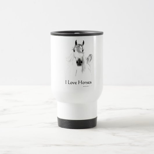J'aime la tasse de chevaux (Centre)