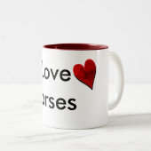 J'aime la tasse de chevaux (Devant droit)