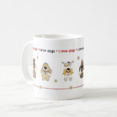 J'aime la tasse de chiens (Devant gauche)
