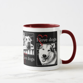 J'aime la tasse de chiens
