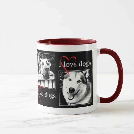 J'aime la tasse de chiens (Droite)