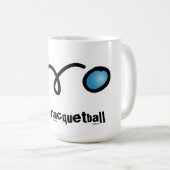 J'aime la tasse de coffe de racquetball (Devant droit)