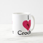 J'aime la tasse de crochet (Devant droit)