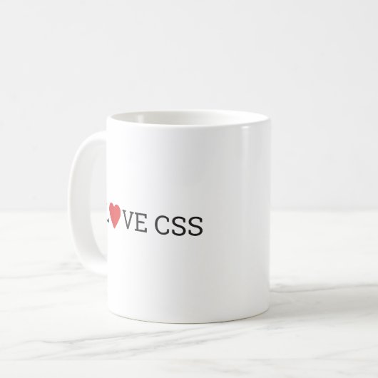J'aime la tasse de CSS (Devant gauche)