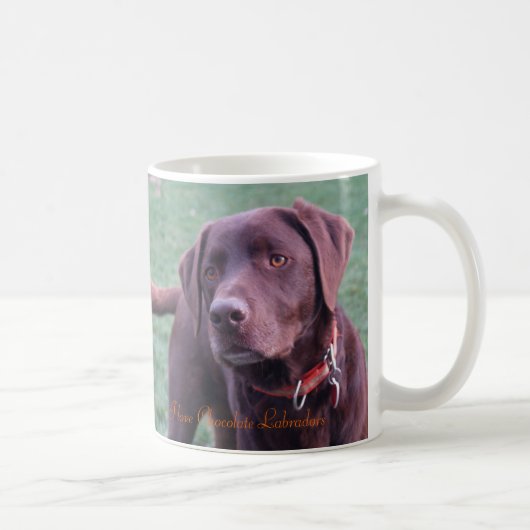 J'aime la tasse de Labradors de chocolat (Droite)