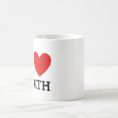 J'aime la tasse de professeur de maths (Centre)