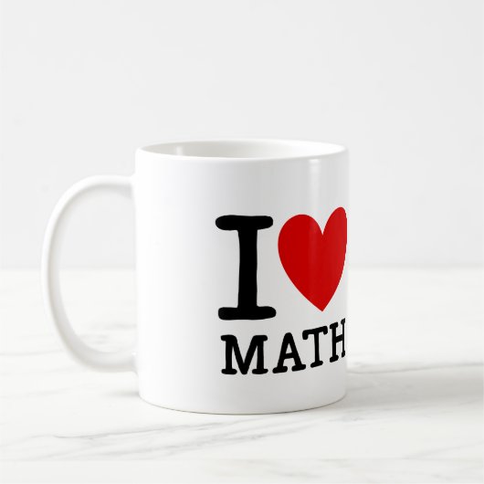 J'aime la tasse de professeur de maths (Gauche)