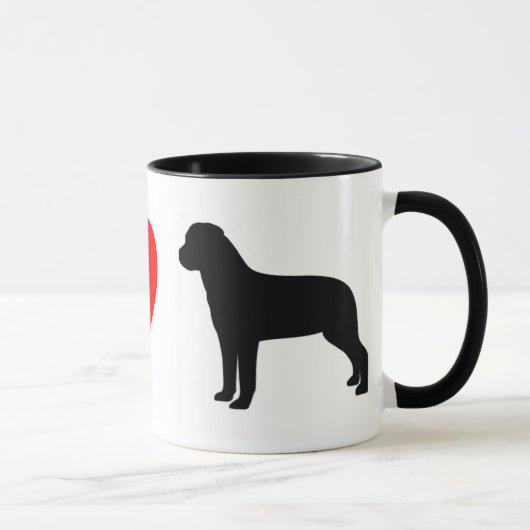 J'aime la tasse de rottweilers (Droite)