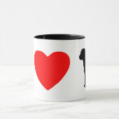 J'aime la tasse de rottweilers (Centre)