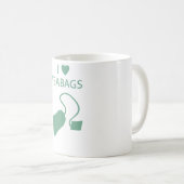J'aime la tasse de sacs à thé (Devant droit)