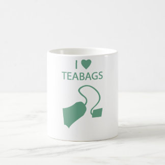 J'aime la tasse de sacs à thé