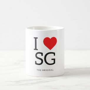 J'aime la tasse de SG de coeur de Singapour   I