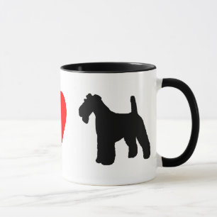 J'aime la tasse de terriers de Fox de fil