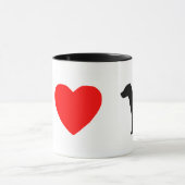 J'aime la tasse de terriers de Jack Russell (Centre)