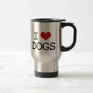 J'aime la tasse de voyage de chiens