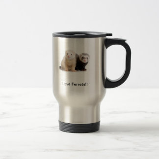 J'aime la tasse de voyage de furets