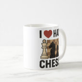 J'aime la tasse d'échecs de haine (Devant droit)