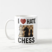 J'aime la tasse d'échecs de haine (Gauche)