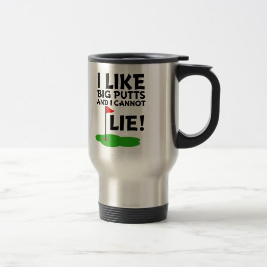 J'aime la tasse drôle de golf de grands putts (Droit)