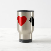 J'aime la tasse écossaise de voyage de terriers (Centre)