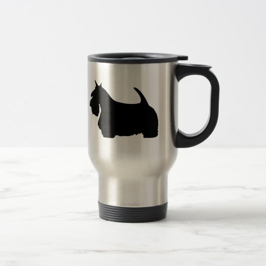 J'aime la tasse écossaise de voyage de terriers (Droit)