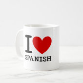 J'aime la tasse espagnole de professeur (Devant gauche)
