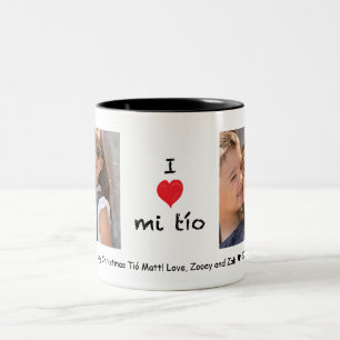 J'aime la tasse personnalisable de photo du tío 2